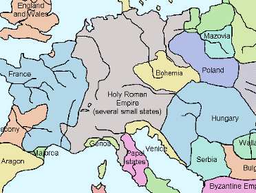 Medieval Europe Map 1328 